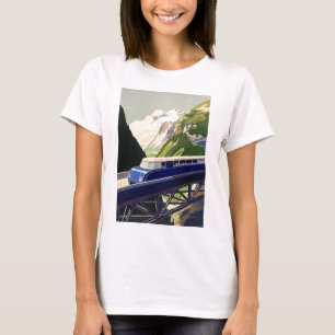 T-shirts Vintage Europe Rail Viagem
