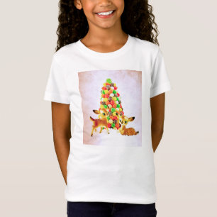 T-shirts Vintage Fawns por Gumdrop na Árvore de Natal
