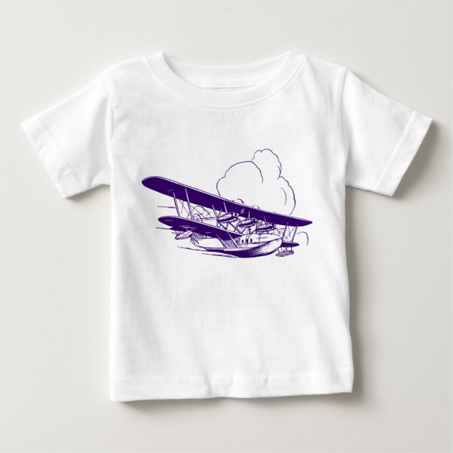 T-shirts Vintage Flying Boat (Frente)