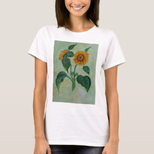T-shirts Vintage Girassóis Arte Botânica