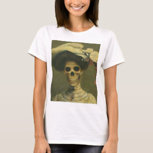 T-shirts Vintage Gothic Skeleton Lady