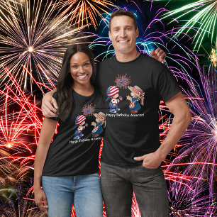 T-shirts Vintage Happy Birthday America