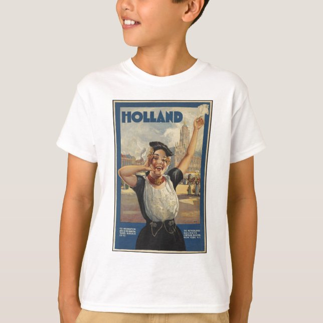 T-shirts Vintage Holland Air Viagem (Frente)