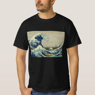 T-shirts Vintage Japonês Art, The Excelente Wave by Hokusai