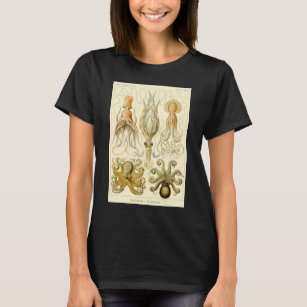 T-shirts Vintage Octopus Squid Gamochonia por Ernst Haeckel