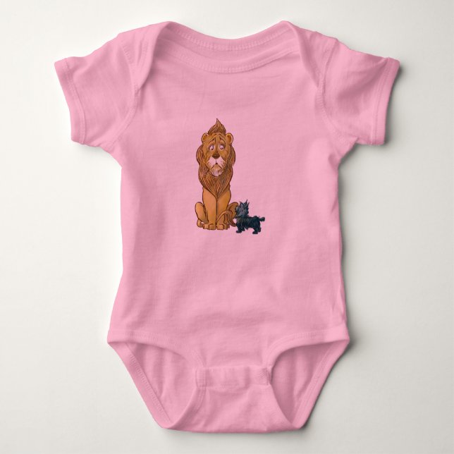 T-shirts Vintage Oz - Leão cobarde encontra Toto (Frente)