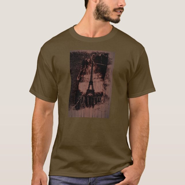T-shirts Vintage Paris Eiffel Tower 2 (Frente)