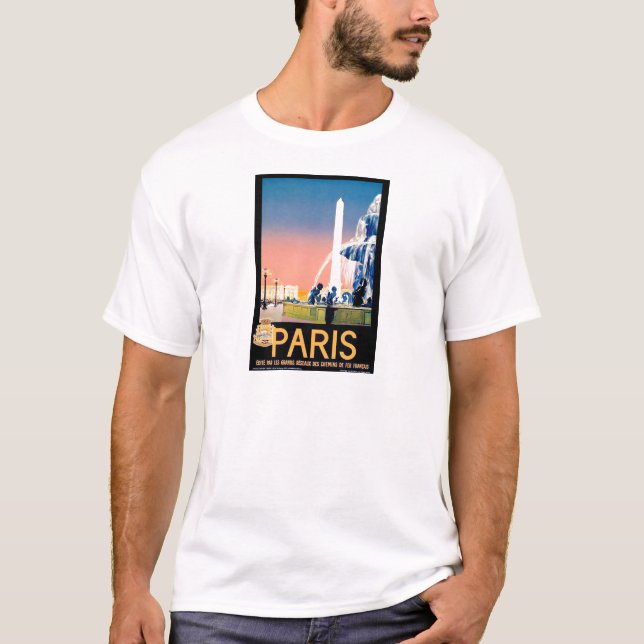T-shirts Vintage Paris Viagem Advertisement (Frente)
