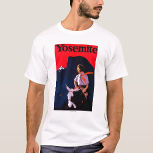 T-shirts Vintage PosterYosemite de Yosemite, CA