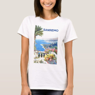 T-shirts Vintage San Remo Itália Viagem da Europa