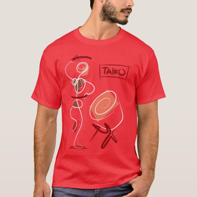 T-shirts Vintage Taiko abstrato (Frente)