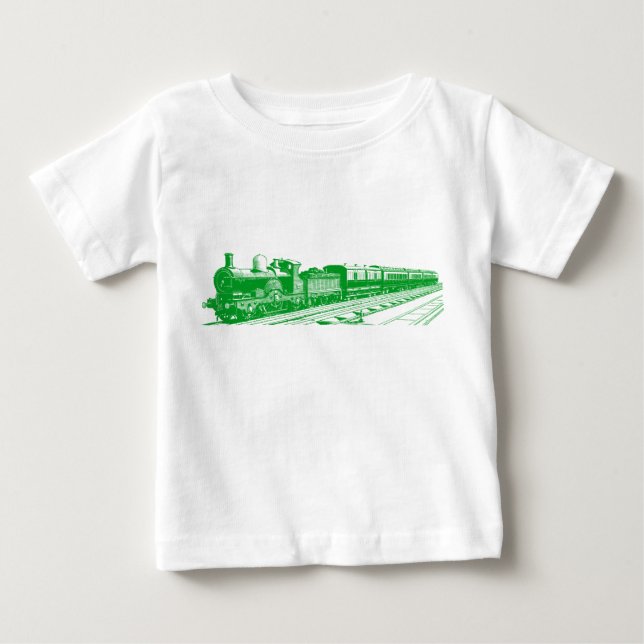 T-shirts Vintage Train - Grass Green (Frente)