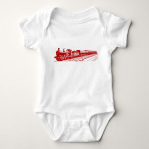 T-shirts Vintage Train - Ruby