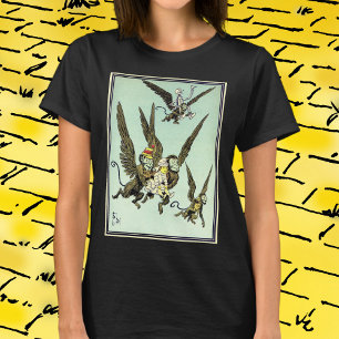 T-shirts Vintage Wizard of Oz, macacos voadores com Dorothy