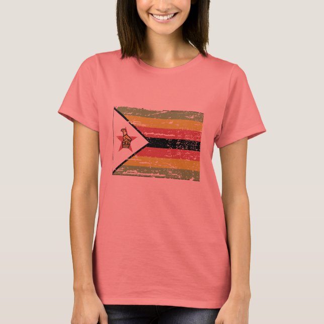 T-shirts Vintage Zimbábue (Frente)