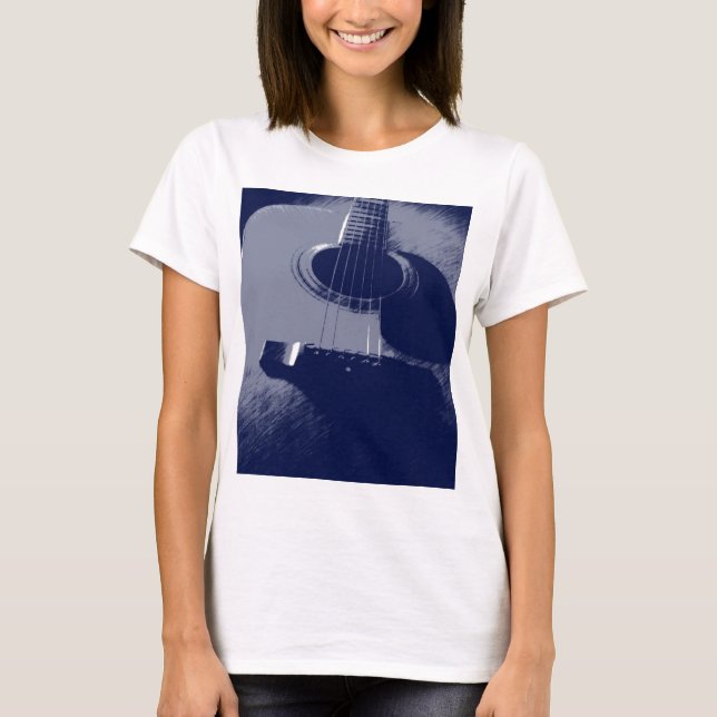 T-shirts Violão azul (Frente)