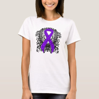T-shirts Violet Ribbon with Wings, Linfoma de Hodgkin