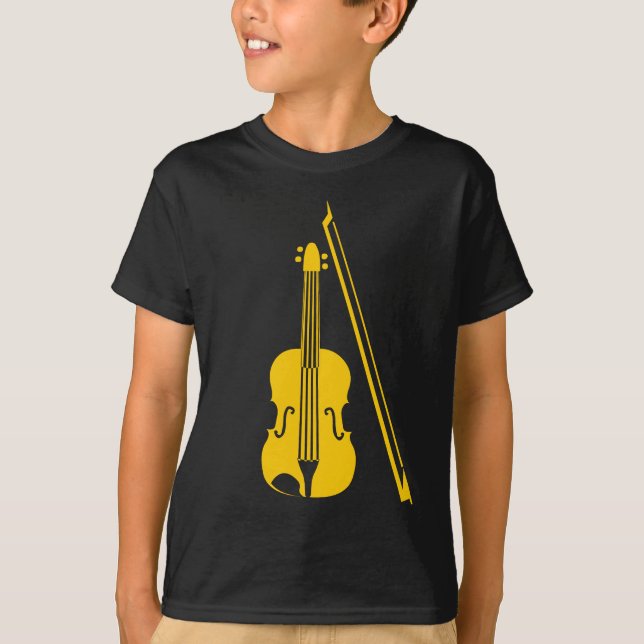 T-shirts Violino - âmbar (Frente)