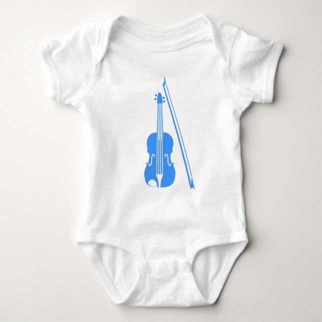 T-shirts Violino - azul bebé (Frente)