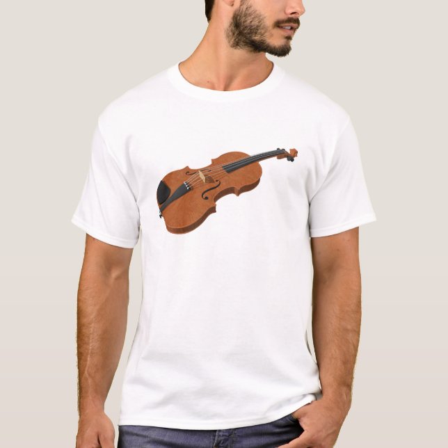 T-shirts Violino: modelo 3D: (Frente)