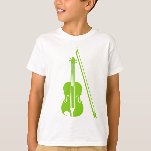 T-shirts Violino - Verde marciano (Frente)