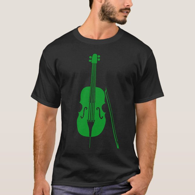 T-shirts Violoncelo - Verde Grama (Frente)