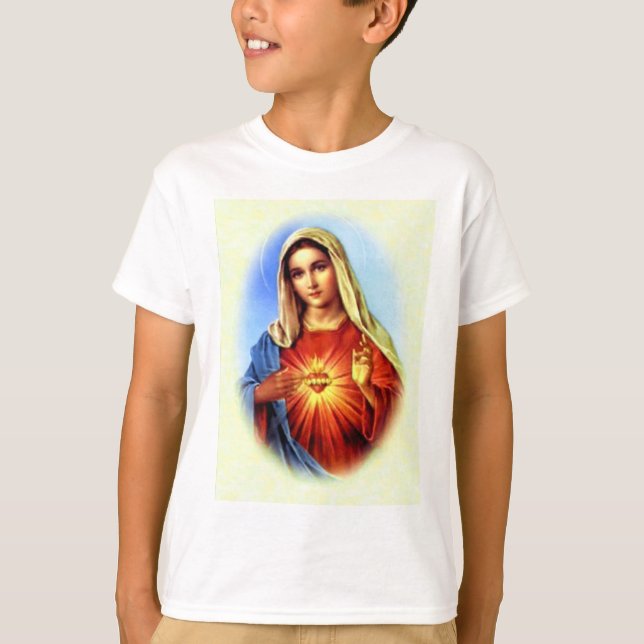 T-shirts Virgem Maria abençoada - mãe do deus (Frente)