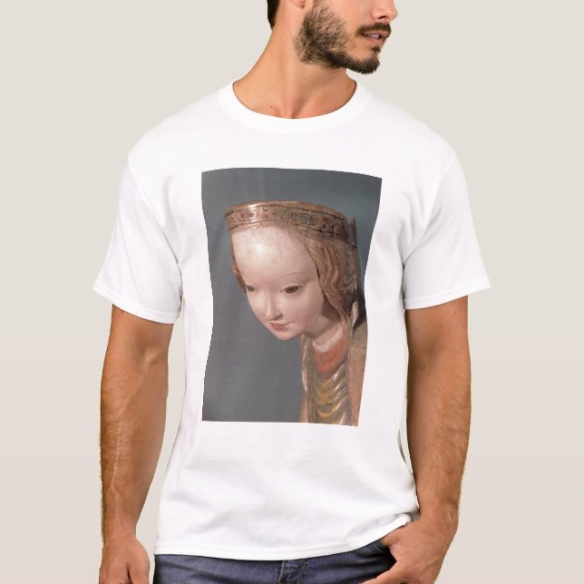 T-shirts Virgin e criança, detalhe da cabeça do (Frente)