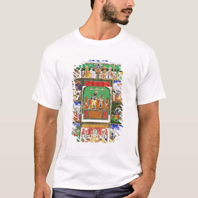 T-shirts Vishnu no centro de seus dez avatars, Jaipur, R (Frente)