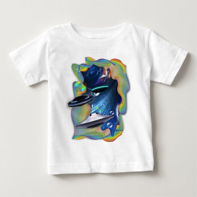 T-shirts visitantes do espaço (Frente)