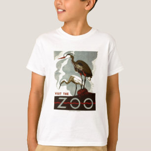 T-shirts Visite o jardim zoológico - o poster de WPA -