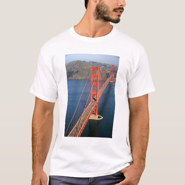 T-shirts Vista aérea da Golden Gate Bridge na (Frente)