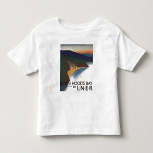 T-shirts Vista aérea do poster da estrada de ferro da baí