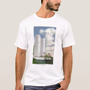 T-shirts Vista da aterragem e dos pilões do barco