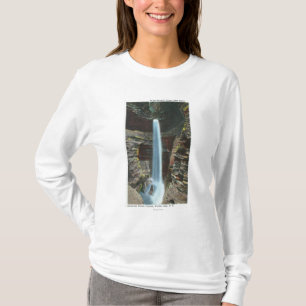 T-shirts Vista da cascata espectacular da caverna