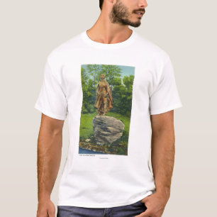 T-shirts Vista da estátua da donzela do peregrino