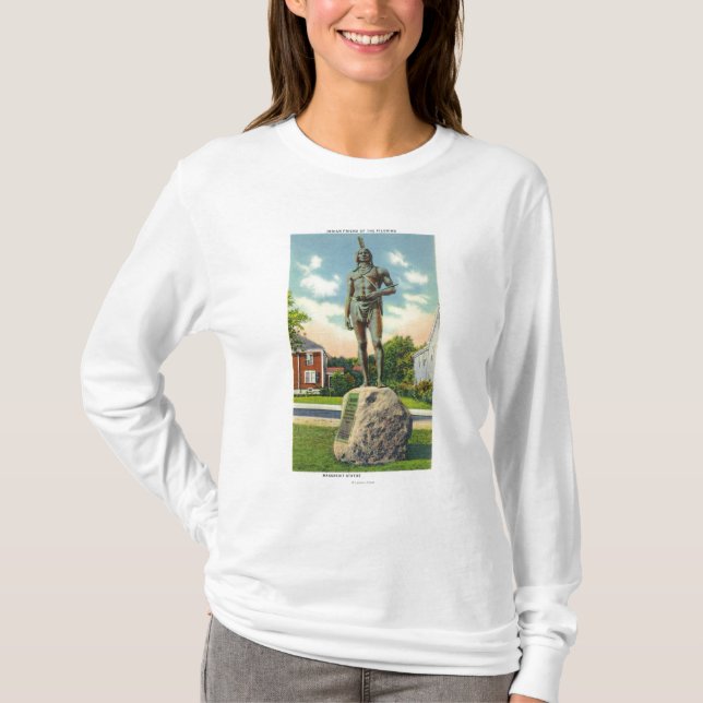 T-shirts Vista da estátua de Massasoit # 2 (Frente)