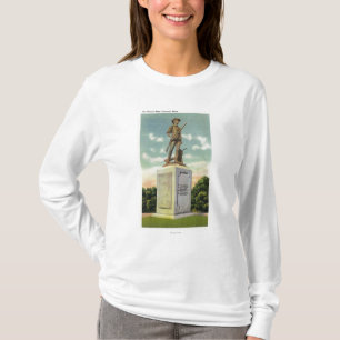 T-shirts Vista da estátua minúscula do homem