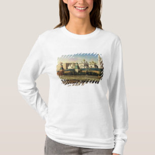 T-shirts Vista da Moscovo Kremlin da terraplenagem