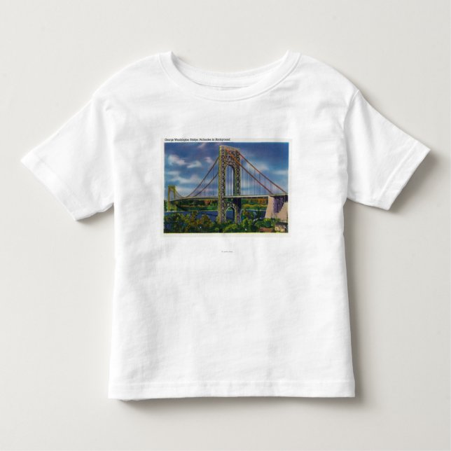T-shirts Vista da ponte de George Washington (Frente)