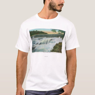 T-shirts Vista da represa na falha de Ausable