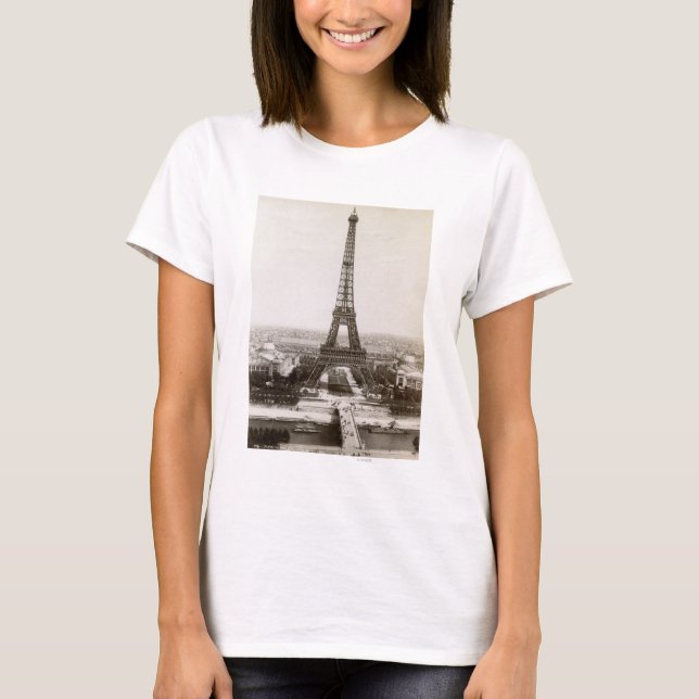T-shirts Vista da torre Eiffel, 1900 (Frente)
