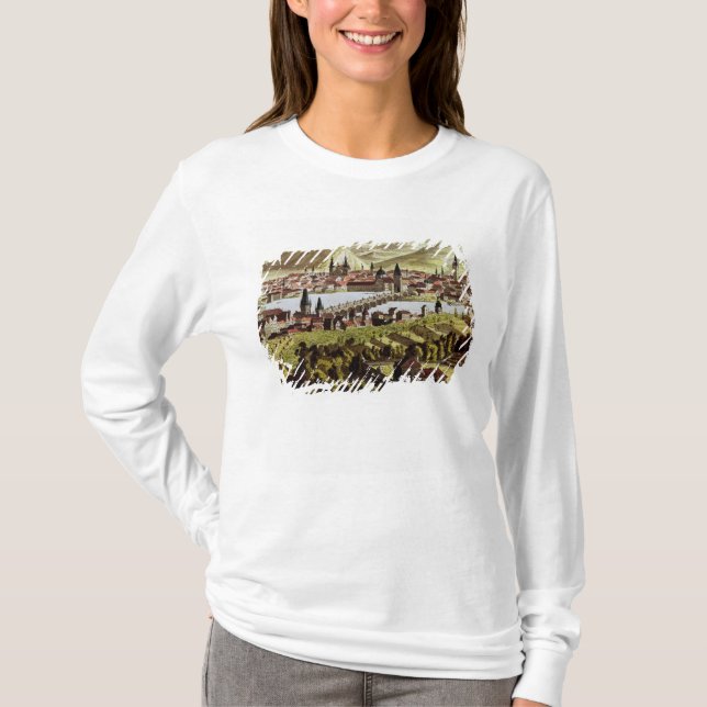 T-shirts Vista de Praga (Frente)