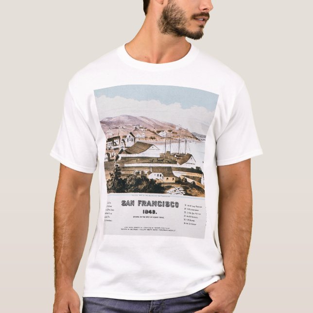 T-shirts Vista de San Francisco, 1849 (Frente)