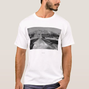 T-shirts Vista de Seward, Alaska da ponte Photograp