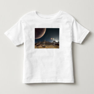 T-shirts Vista de uma lua hipotética na órbita