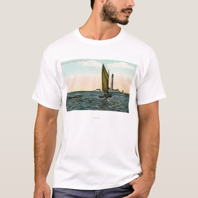 T-shirts Vista de York da ilha (Frente)