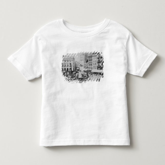 T-shirts Vista do circo de Piccadilly, C. 1900 (Frente)