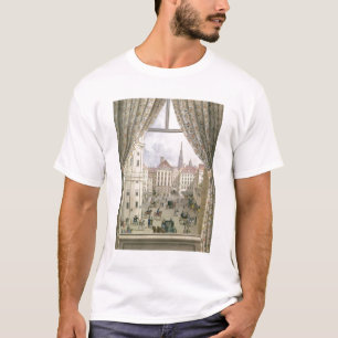 T-shirts Vista do Freyung, Viena, 1825 (gouache no pape