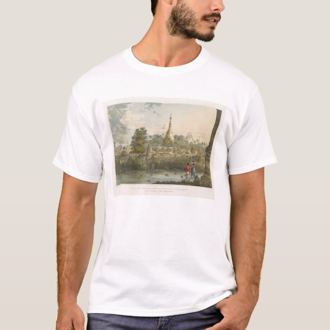 T-shirts Vista do grande pagode de Dagon em Rangoon do (Frente)